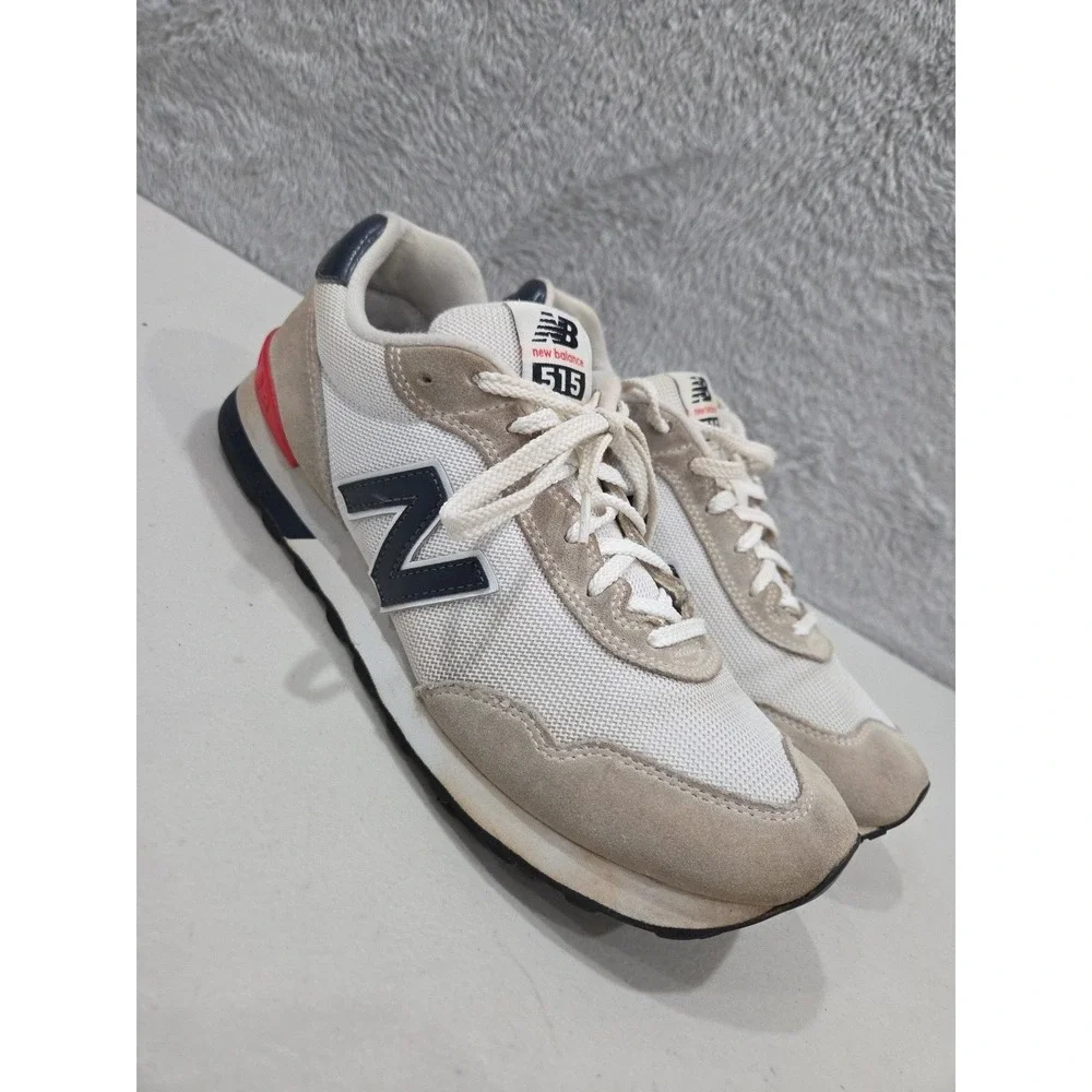 New Balance Mens‎ 515 Classic Sneaker Shoe ML515RC3 White Blue Red Size 10
